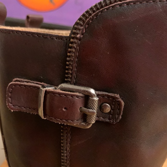 Brown Leather Moto Boots 40 - Picture 6 of 6